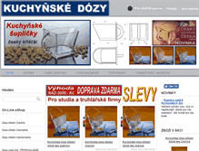 Tablet Screenshot of kuchyne-dozy.cz